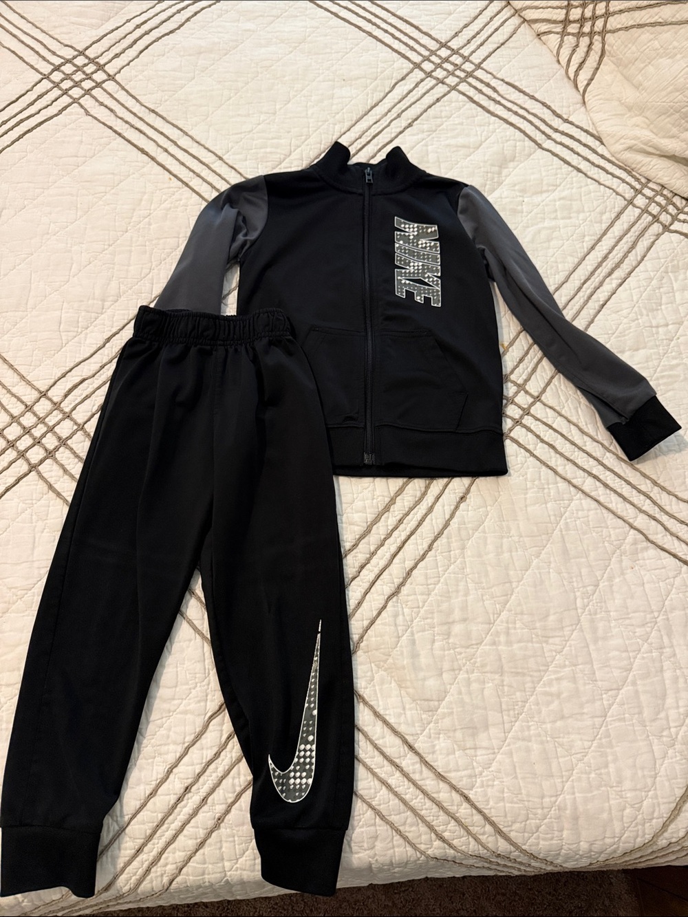 Nike Black & Gray Kids' Zip Jacket and Joggers Set